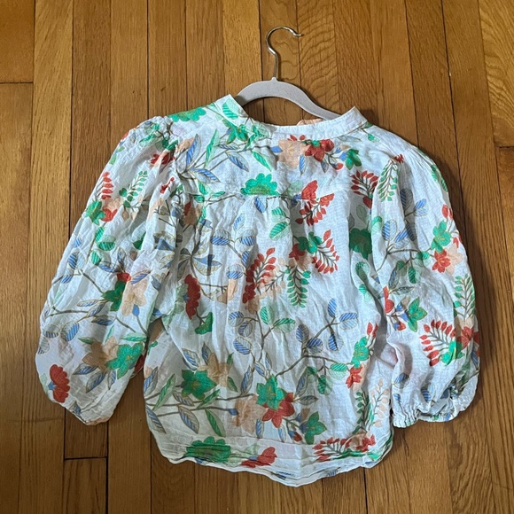 Maeve Fun Multicolor Floral Blouse Anthropologie - Picture 5 of 6